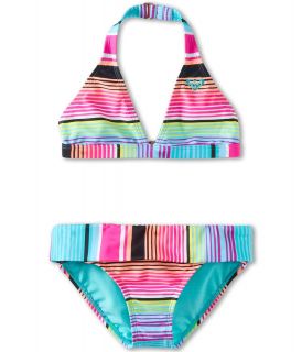 Roxy Kids Tropical Stripe 70s Halter Set with Cups Girls Swimwear Sets (Multi)