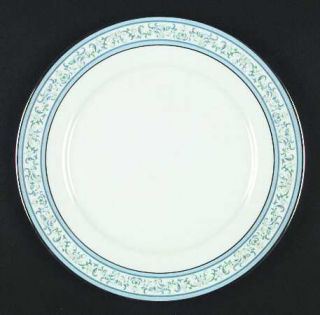 Oxford (Div of Lenox) Summerfield Dinner Plate, Fine China Dinnerware   Blue Ban