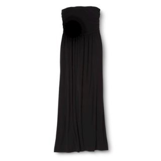 Merona Womens Strapless Maxi Dress   Black   L