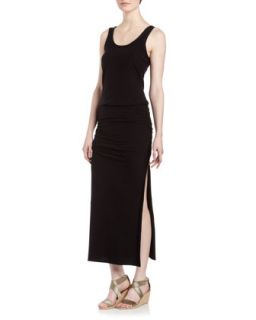 Slit Side Maxi Dress, Black