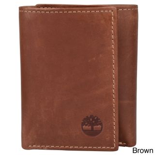 Timberland Mens Genuine Leather Trifold Wallet With One Id Window