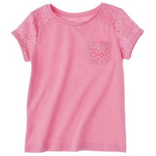 Cherokee Infant Toddler Girls Short Sleeve Tee   Pink 2T