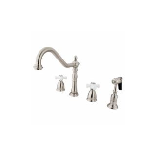 Elements of Design EB1798PXBS Universal Two Handle Kitchen Faucet With Spray