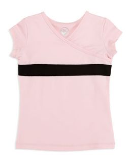 Crossover Tech Jersey Top, Pink, 10 14
