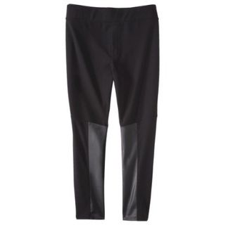 Pure Energy Womens Plus Size Ponte with Detail Pant   Black 3X