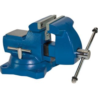 Yost Combination Pipe and Bench Vise   5in. Jaw Width, Model# 650 Blue