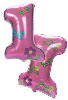 1st Birthday Girl Jumbo Foil Balloon
