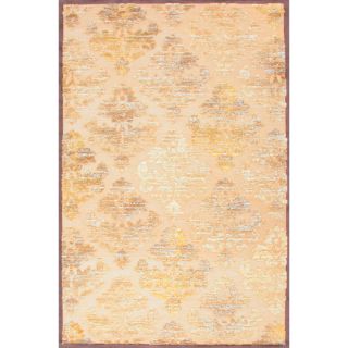 Transitional Floral Pattern Brown Rug (5 X 76)