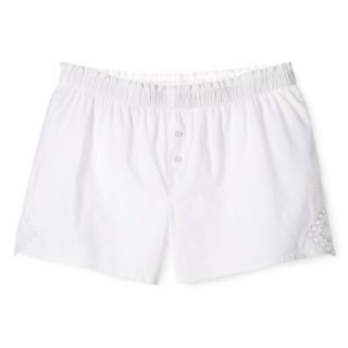 Gilligan & OMalley Womens Embroidery Short   White L