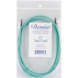 Denise Interchangeable Knit and Crochet Long Cord  52 Teal