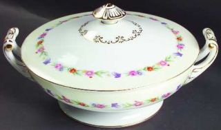 Wentworth Tulip Round Covered Vegetable, Fine China Dinnerware   Floral Center&B