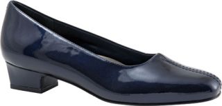 Womens Trotters Doris Pearl   Baltic Navy Pearlized Patent Casual Shoes