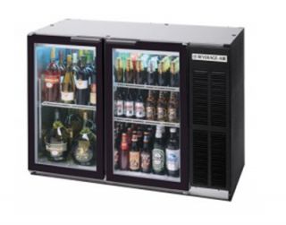 Beverage Air 48 in Pass Thru Backbar Refrigerator w/ 4 Glass Doors, 36 in H, Stainless