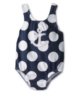 le top Happy Sails Big Dot Tanksuit with Keyhold Back   Anchor Girls Swimsuits One Piece (Navy)