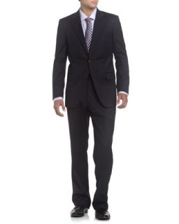 Solid Wool Modern Fit Suit, Navy