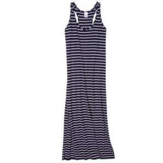 Merona Womens Stripe Maxi Swim Coverup Dress  Navy M
