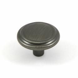 Stone Mill Hardware Weathered Nickel Sidney Cabinet Knob (pack Of 5) (ZincHardware finish Weathered nickelDimensions 1.25 inches diamater with a 1 inch projection)