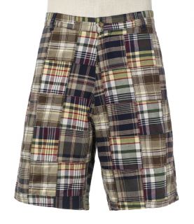 VIP Take It Easy Patchwork Madras Shorts Big/Tall JoS. A. Bank