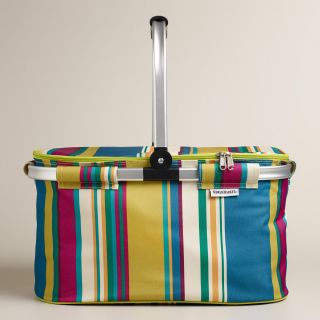 Thai Stripe Insulated Collapsible Tote   World Market