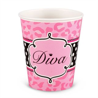 Diva Zebra Print 9 oz. Paper Cups