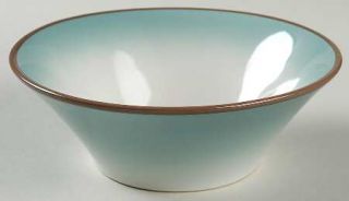 Cindy Crawford Style Ombre Aqua Soup/Cereal Bowl, Fine China Dinnerware   Aqua/W