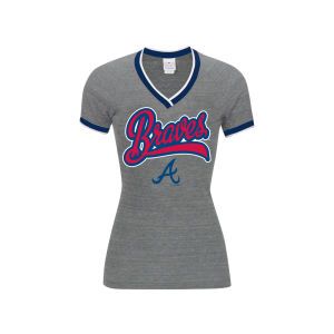 Atlanta Braves 5th & Ocean MLB Womens Opening Night Triblend Baby Jersey T Shirt
