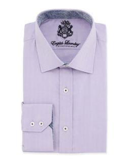 Herringbone Dress Shirt, Purple