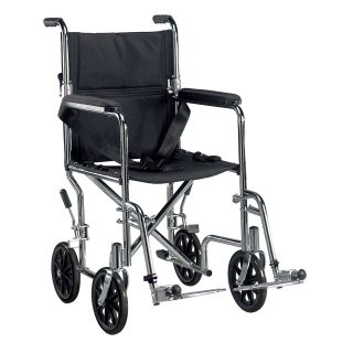 Go Cart Light Weight Transport Wheelchair With Swing Away Footrest