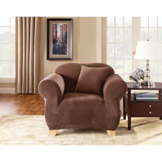 Sure Fit Stretch Pique Chair Slipcover Taupe   28408