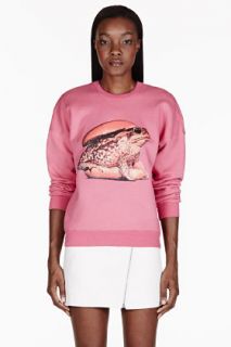 Msgm Pink Frog Burger Toilet Paper Edition Sweater