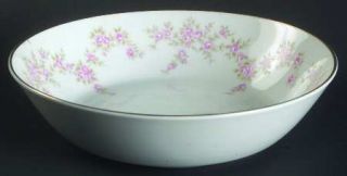 Premiere April Rose Coupe Soup Bowl, Fine China Dinnerware   Pink Roses On Rim