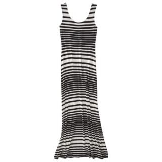 Merona Womens Knit Maxi Tank Dress   Black Stripe   S(3 5)