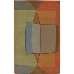 Hand tufted Multi Colored Contemporary Callio New Zealand Wool Abstract Rug Set Of 2 (2 X 3)