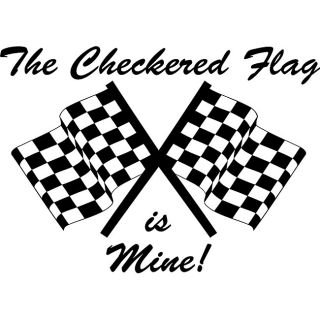 The Checkered Flag Is Mine Vinyl Art Quote (MediumSubject OtherMatte Black vinylImage dimensions 21 inches high x 29.7 inches wideThese beautiful vinyl letters have the look of perfectly painted words right on your wall. There isnt a background include