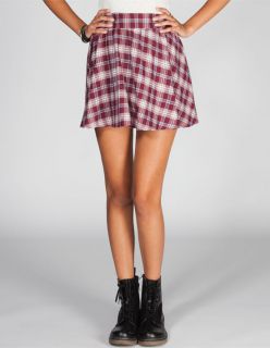 Plaid Skater Skirt Burgundy In Sizes X Small, Medium, Large, Small Fo