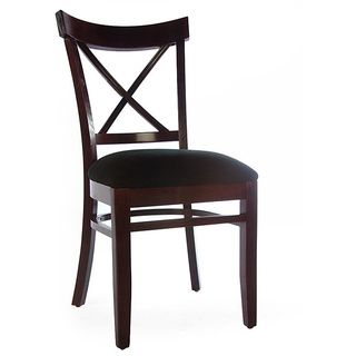 X back Dark Mahogany Side Chair (set Of 2)