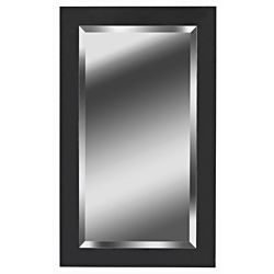 Carter 40x24 Black Ice Wall Mirror (Black iceSimple and elegant, the broad frame contrasts with the polished mirror in a timeless design Dimensions 40 inches high x 24 inches wide x 1 inch deep )