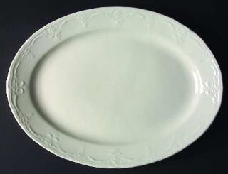 Tabletops Unlimited Versailles Off White 14 Oval Serving Platter, Fine China Di