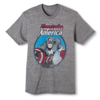M Tee Shirts MARVL Captain America Figure GREY LRG