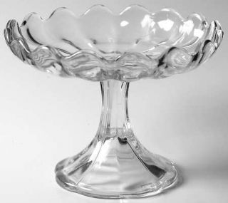 Heisey Crystolite (Pressed & Thin Blown) Round Compote   Height x Width   #1503/
