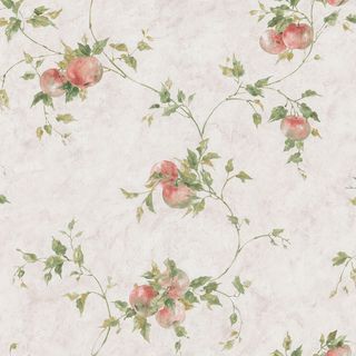Brewster Home Fashions Taupe Fruit Vine Wallpaper (TaupeDimensions 20.5 inches wide x 33 feet longBoy/Girl/Neutral NeutralTheme TraditionalMaterials Non wovenNumber if a set One (1)Care instructions WashableHanging instructions Pre pastedRepeat 21