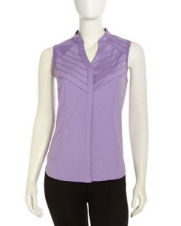 Kiki Raised Seam Blouse, Pale Amethyst