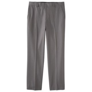 Mens Tailored Fit Microfiber Pants   Light Gray 42X32