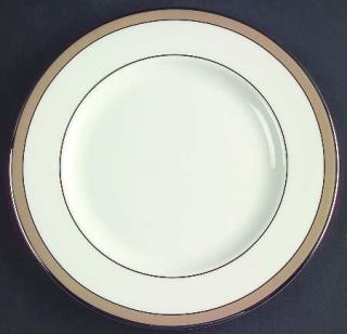 Lenox China Onyx Frost Salad Plate, Fine China Dinnerware   Classic, Taupe Band