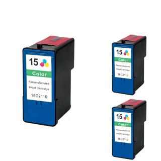 Lexmark 15 Color Ink Cartridge (remanufactured) (pack Of 3) (ColorOEM 18C2110Type RemanufacturedProduct type Ink CartridgeCompatibleLexmark X2600, X2650/ Z2300, Z2320All rights reserved. All trade names are registered trademarks of respective manufact