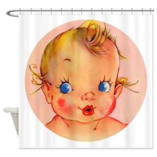  Vintage Baby Girl Shower Curtain  Use code FREECART at Checkout