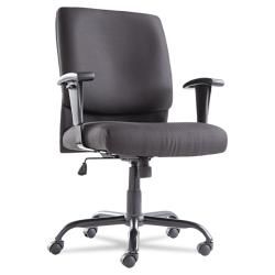 Black Big And Tall Mid back Swivel/ Tilt Chair (BlackArm adjusts can be removed for additional comfortMaterials Fabric Weight capacity 450 pounds Dimensions 27.375 inches long x 28.5 inches wide x 43.75 inches high Model No BT4510 Assembly Required )