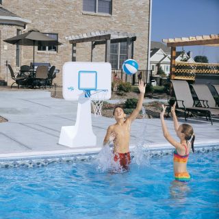 Basketball Hoop PoolSport Portable Pool Basketball/Volleyball Set