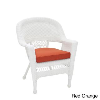 White Wicker Chair With Cushion