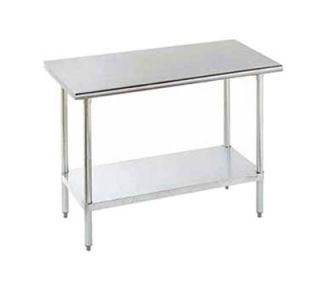 Advance Tabco Work Table w/ Galvanized Frame & Shelf, 24x96 in, 16 ga 430 Stainless